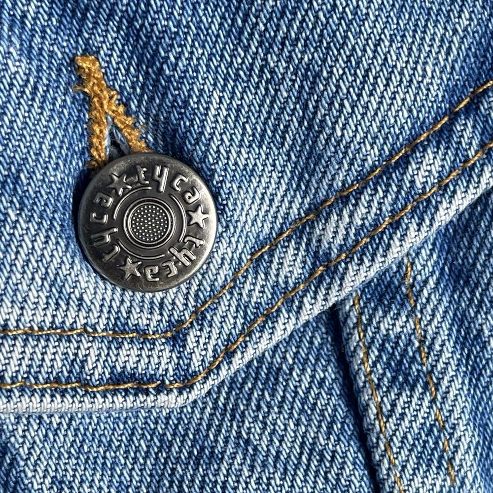 Vintage TYCA Blue Denim Jacket Men Medium Farm Heart Basket Made In USA‎ - Picture 8 of 13